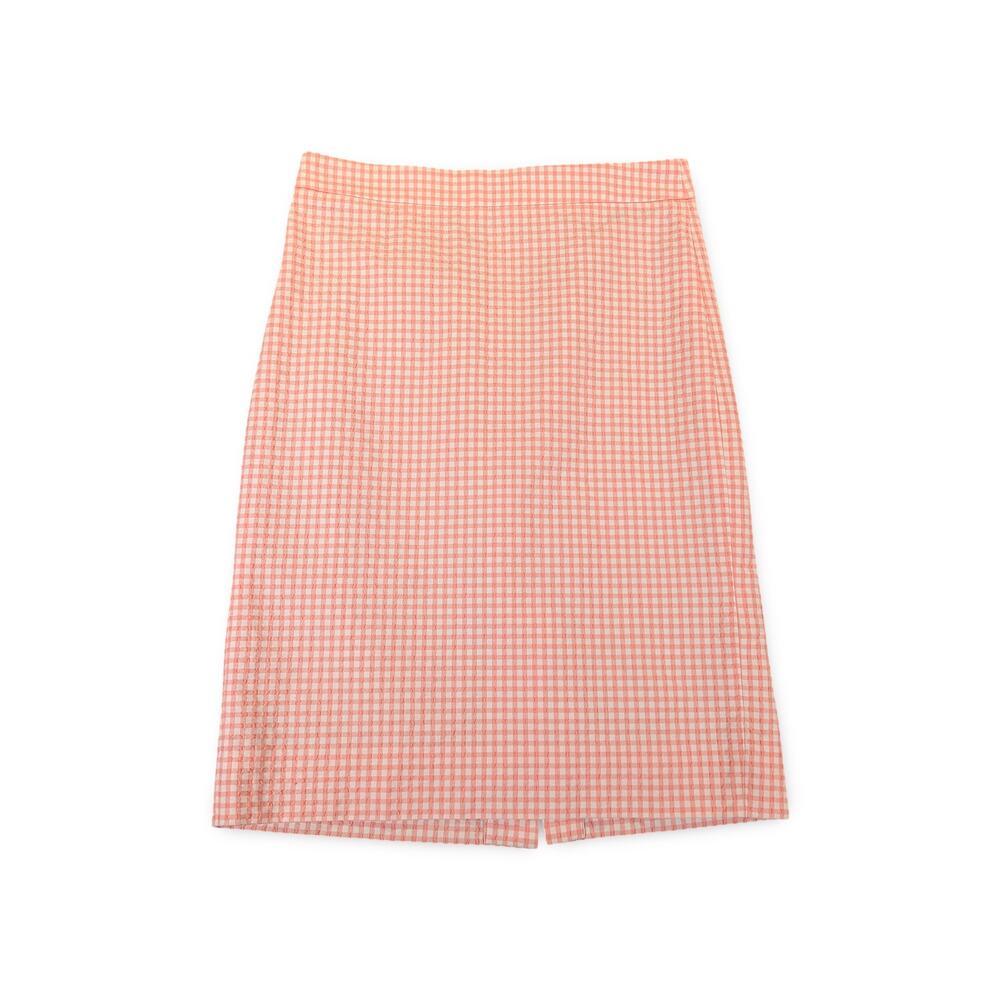 J Crew No 2 Pencil Skirt Pink Gingham Size 2